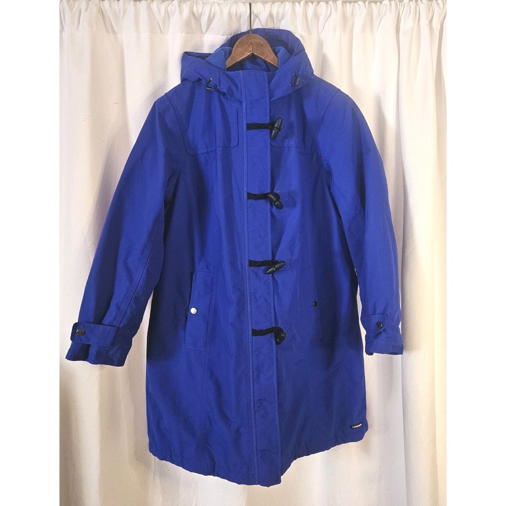 Lands End Women's‎ Size 1X  Squall Duffle Toggle Coat Parka Electric Blue Warm